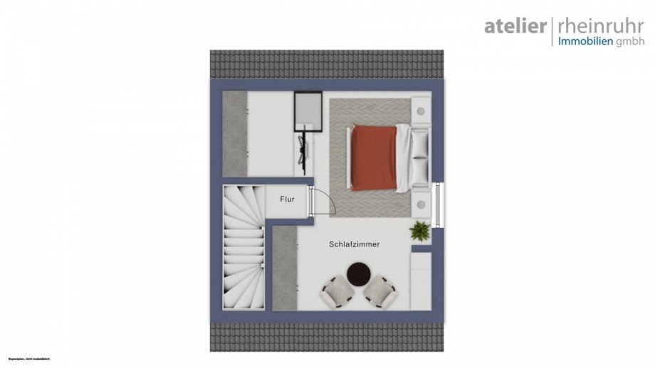 Grundriss Dachgeschoss Reihenendhaus Voerde