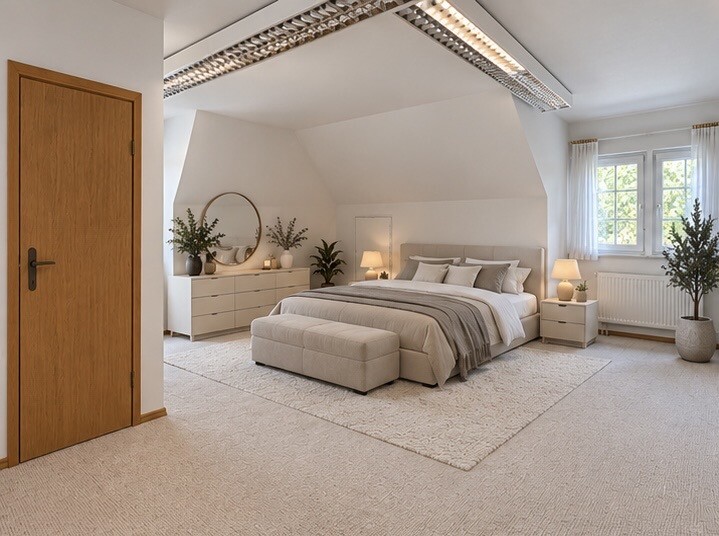 Schlafzimmer KI-generiert Villa Oberhausen