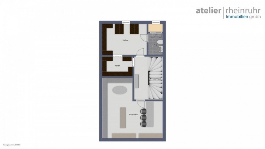 Grundriss Kellergeschoss Reihenendhaus Gladbeck