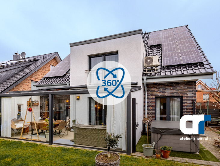 R�ckansicht Reken Einfamilienhaus Ankommen & Wohlf�hlen:nachhaltiges und luxuri�ses EFH in Gro� Reken auf Eckgrundst�ck