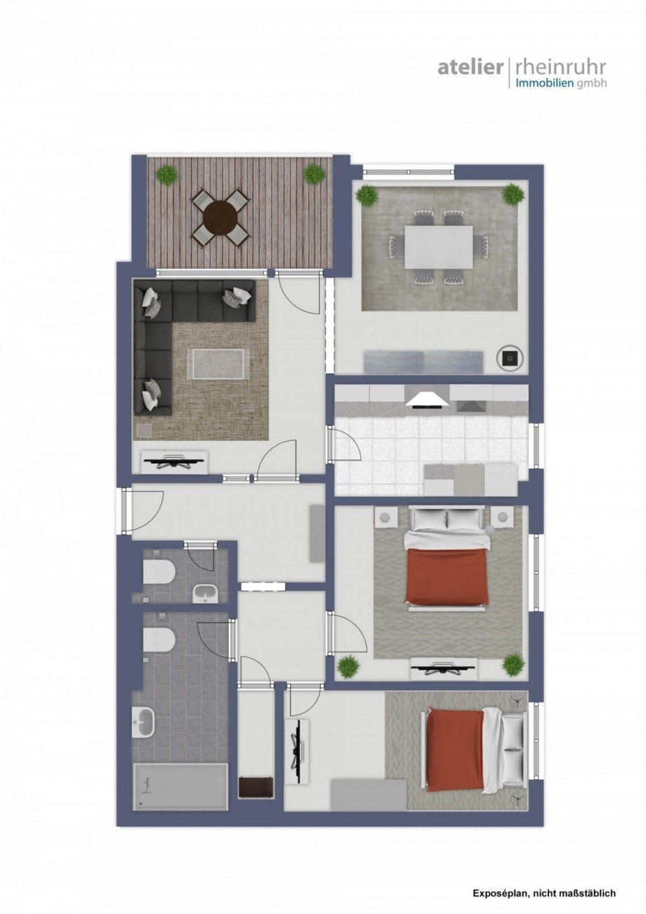 Grundriss Erdgeschosswohnung Gelsenkirchen