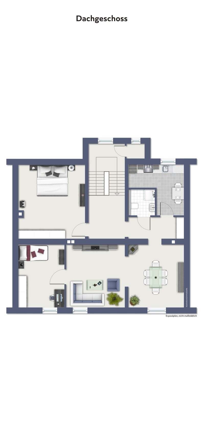 Grundriss Dachgeschoss Mehrfamilienhaus Oberhausen