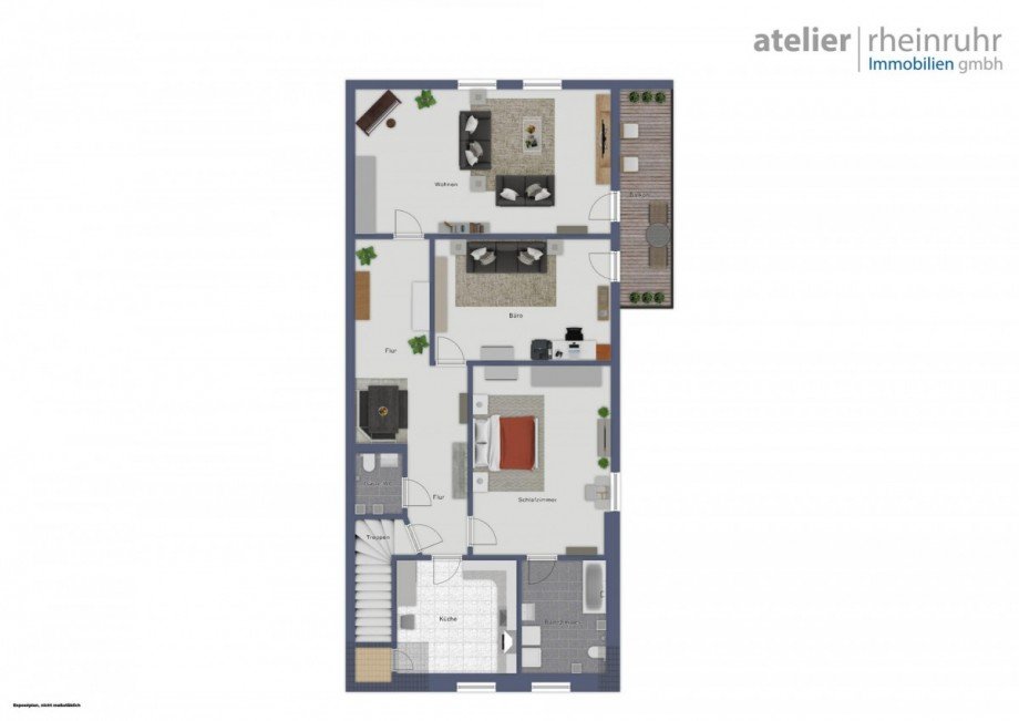 Grundriss OG Zweifamilienhaus Oberhausen