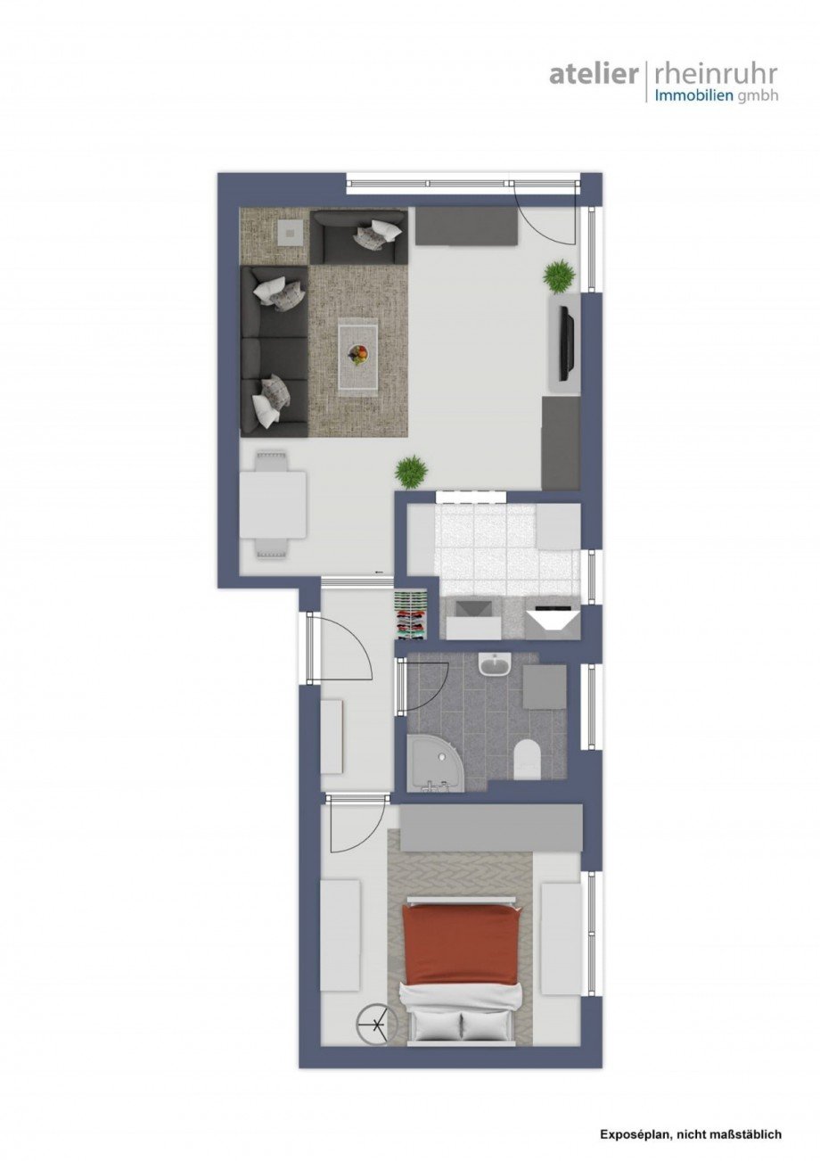 Grundriss Dachgeschosswohnung Oberhausen