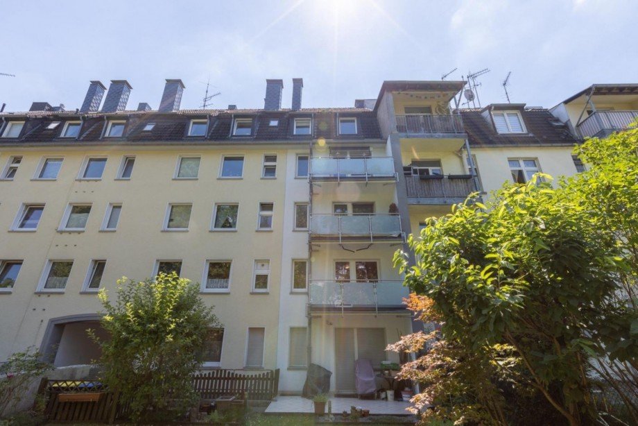 R�ckansicht Etagenwohnung Essen