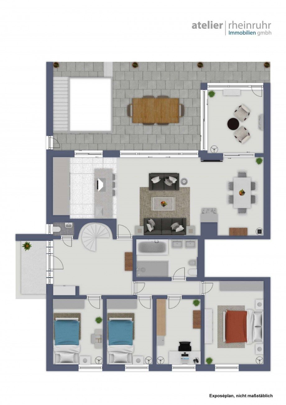 Grundriss Erdgeschoss Erdgeschosswohnung Oberhausen