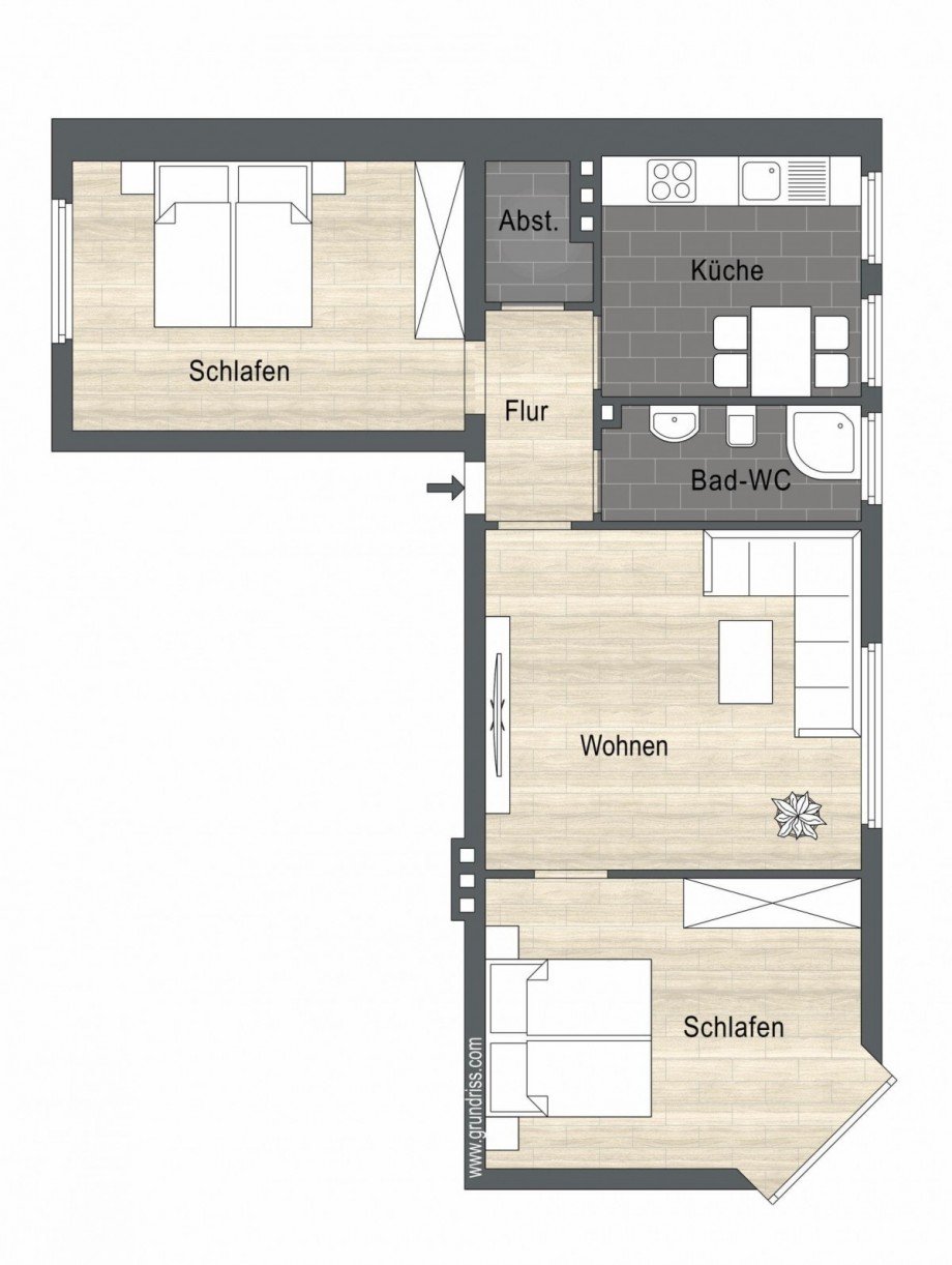 Grundriss Erdgeschosswohnung Oberhausen