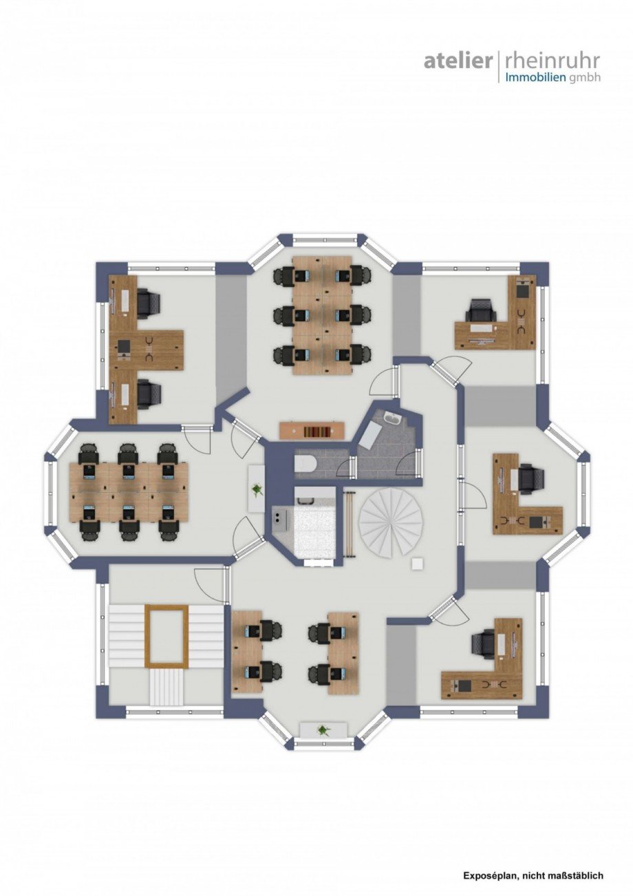 Grundriss 2. Obergeschoss B�rohaus Dinslaken