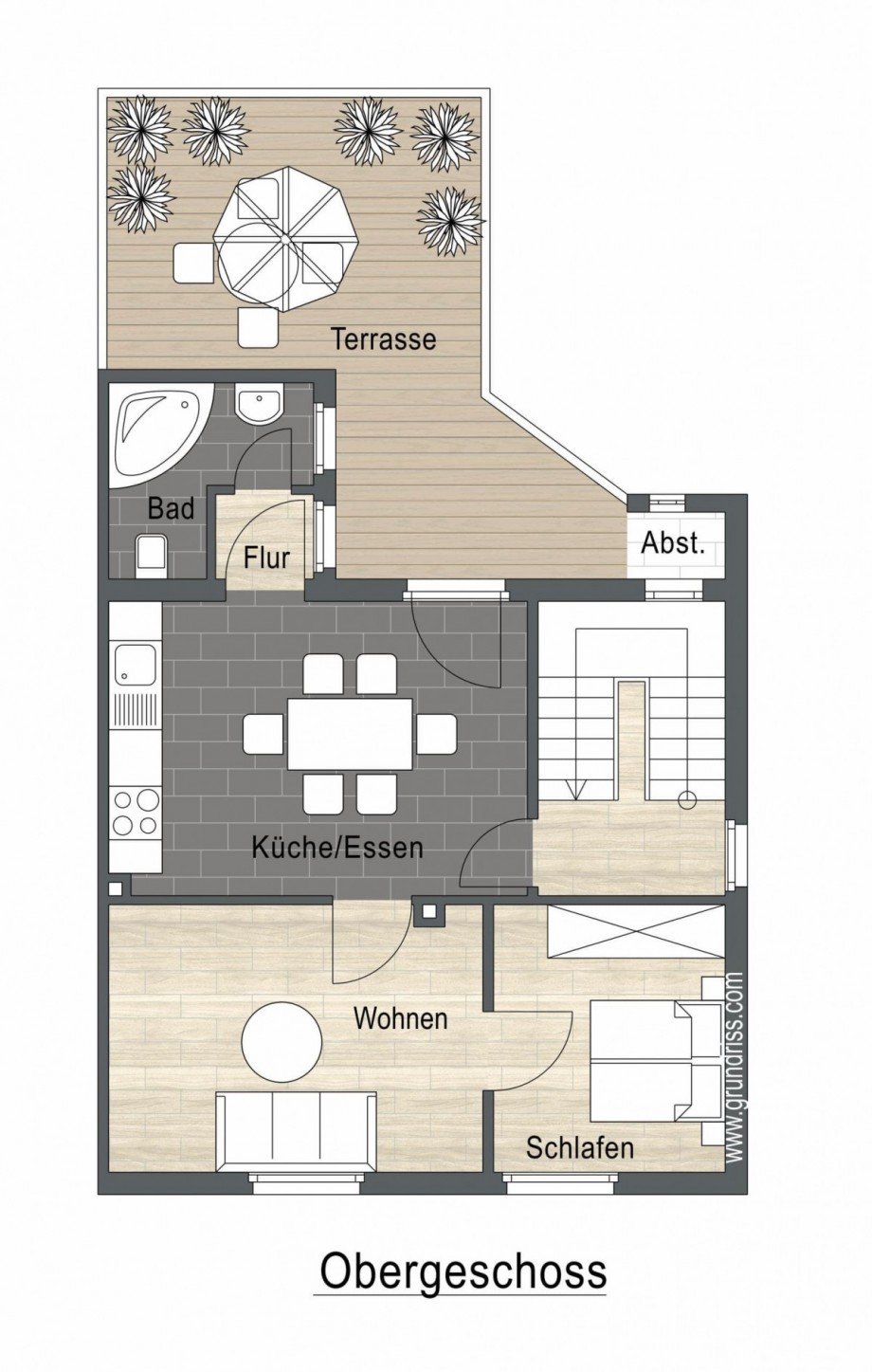 Grundriss OG Mehrfamilienhaus Dinslaken
