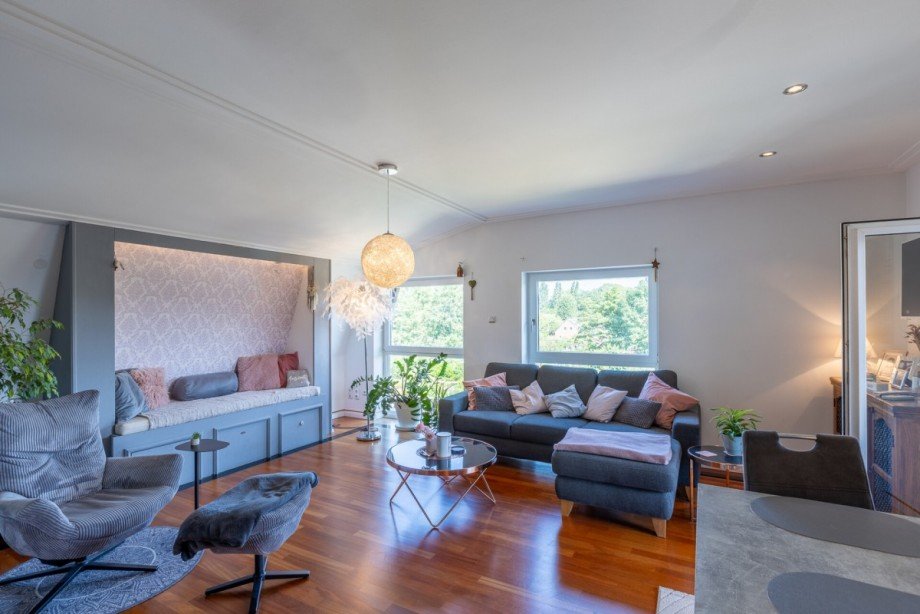 Wohnzimmer Dachgeschosswohnung Oberhausen