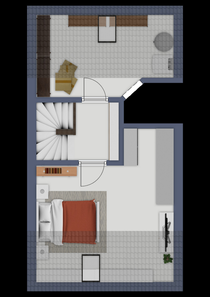 Grundriss Dachgeschoss Reihenmittelhaus Oberhausen