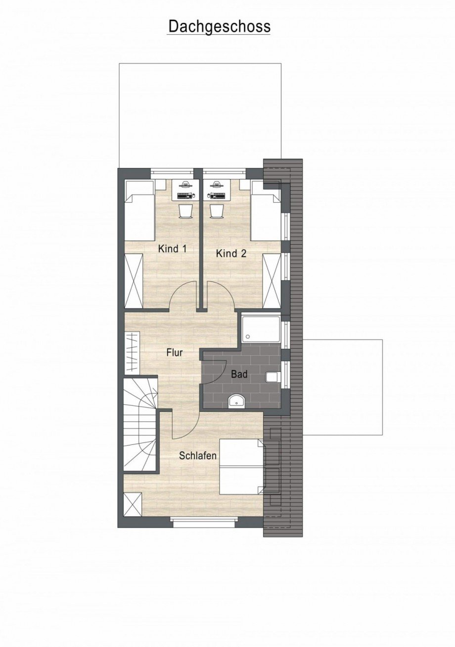 Grundriss DG Doppelhaush�lfte Oberhausen