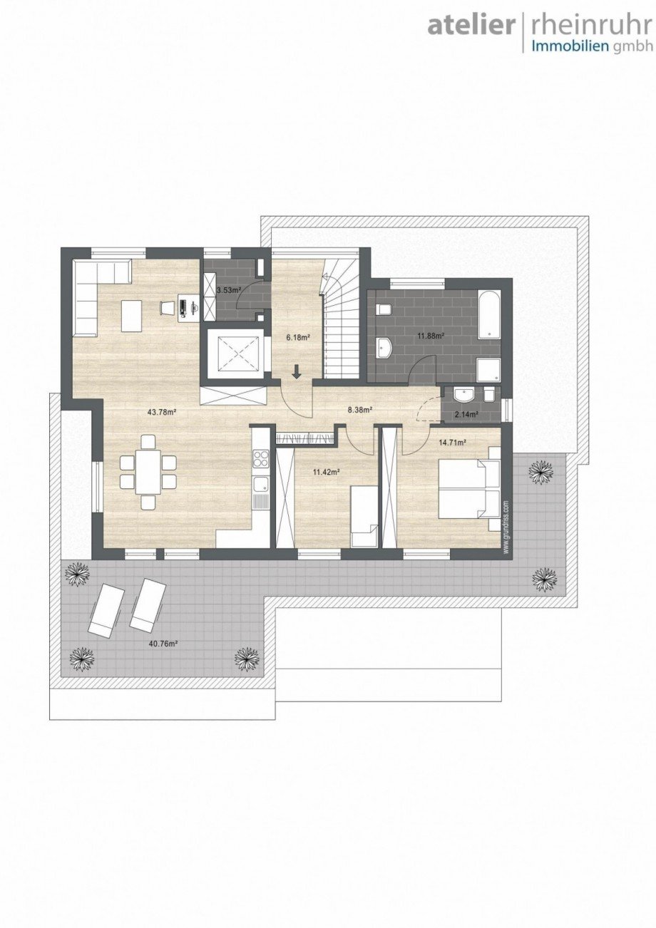 Grundriss Penthouse Penthousewohnung Oberhausen