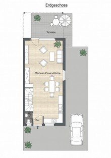 Grundriss EG Doppelhaush�lfte in OB wartet auf Ihre Ideen!