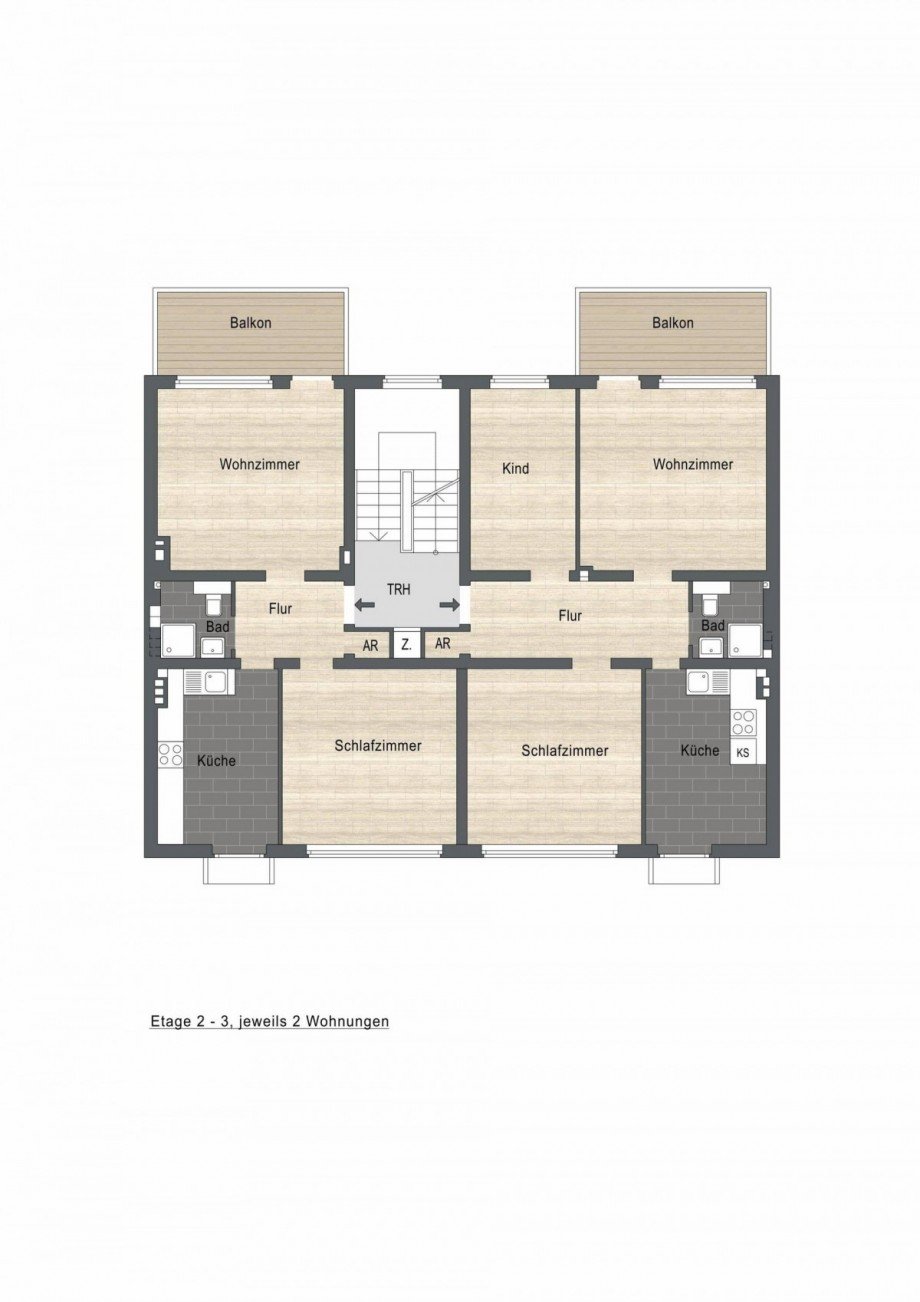 2. und 3. Obergeschoss Haus Oberhausen