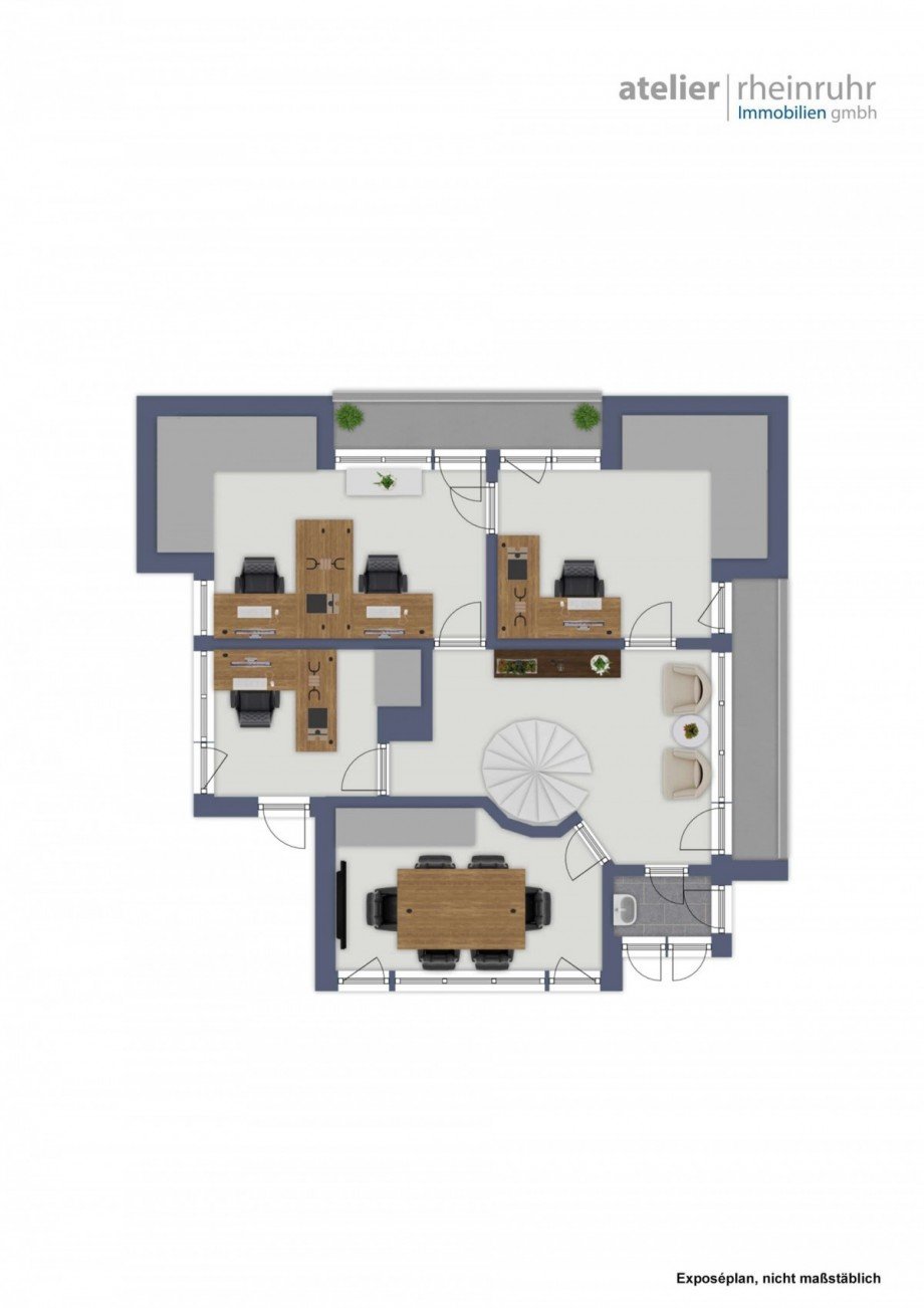 Grundriss 3. Obergeschoss B�rohaus Dinslaken