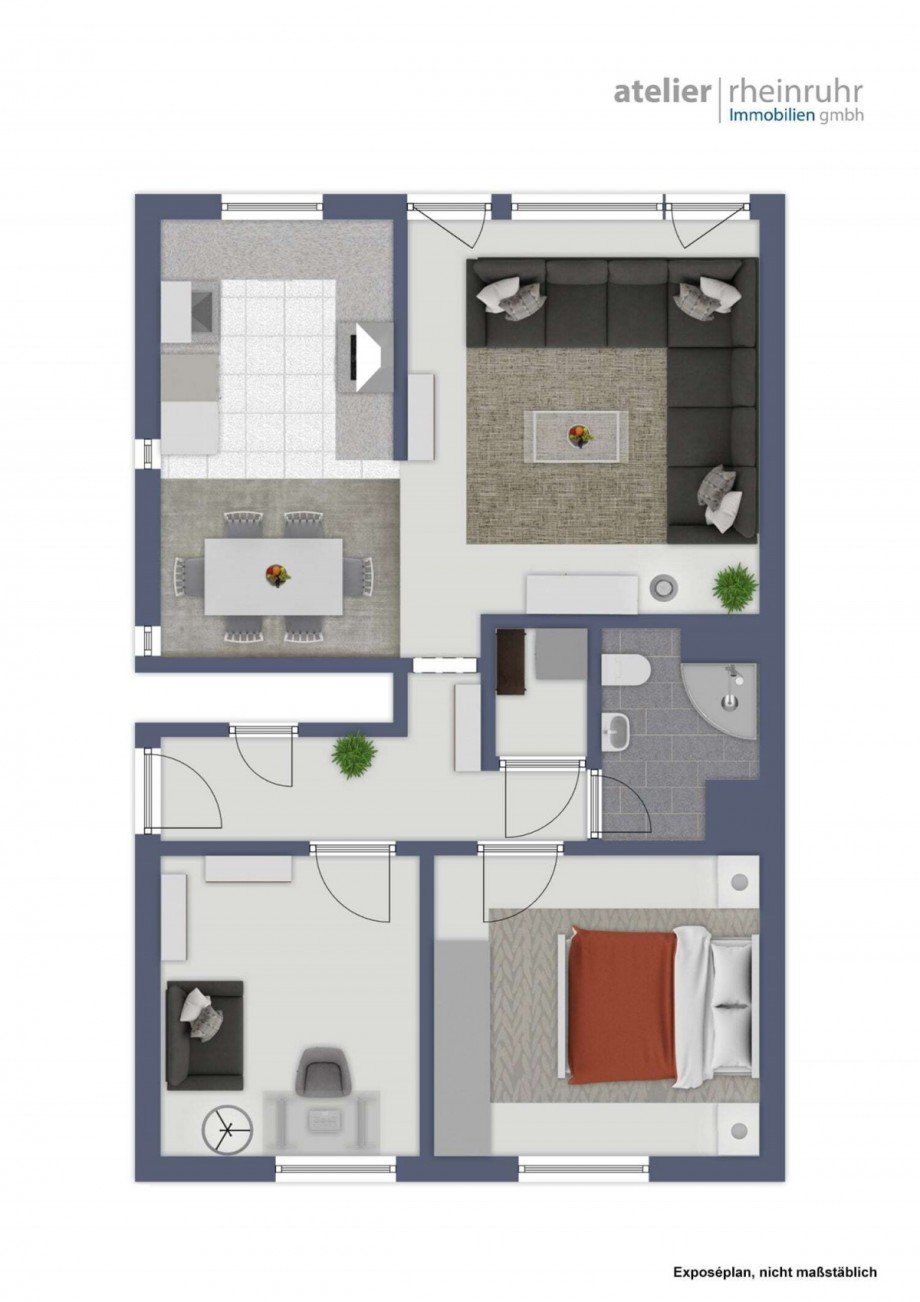 Grundriss Dachgeschosswohnung Gelsenkirchen