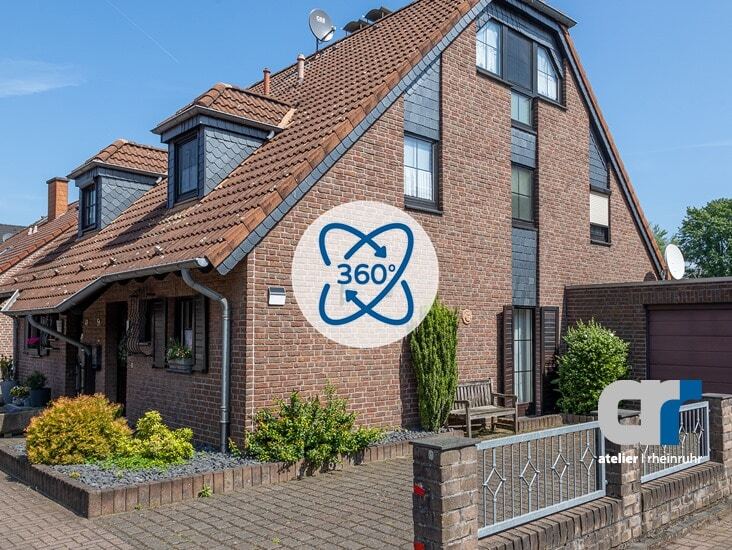 Vorderfront Duisburg Doppelhaush�lfte DHH in Neum�hl: einladend und familienfreundlich