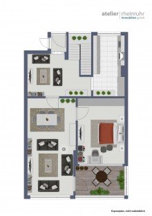 Grundriss Erdgeschoss Klassischer Reihenmittelhaus-Bungalow in H�nxe