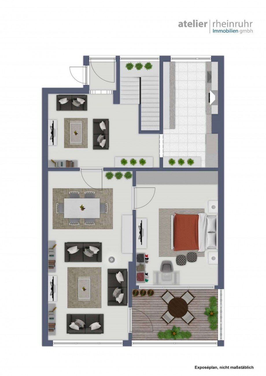Grundriss Erdgeschoss Reihenmittelhaus H�nxe