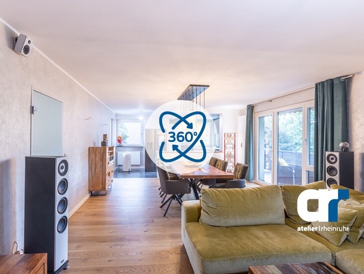 Wohn-/Essbereich Oberhausen Etagenwohnung Wohnen mit Niveau: stilvolle 2,5 Zimmer-Wohnung mit zwei Balkonen in OB-K�nigshardt