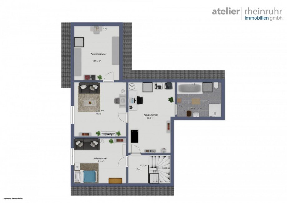 Grundriss Obergeschoss Bauernhaus Krefeld / H�ls