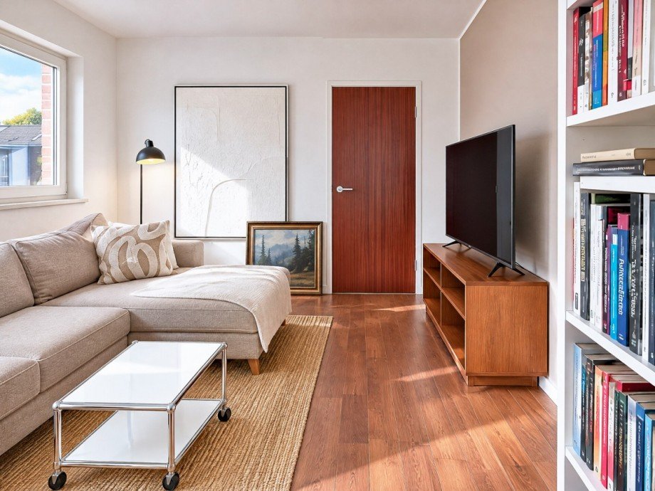 Wohnzimmer Dachgeschosswohnung Dinslaken