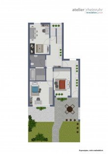 Grundriss Untergeschoss Klassischer Reihenmittelhaus-Bungalow in H�nxe