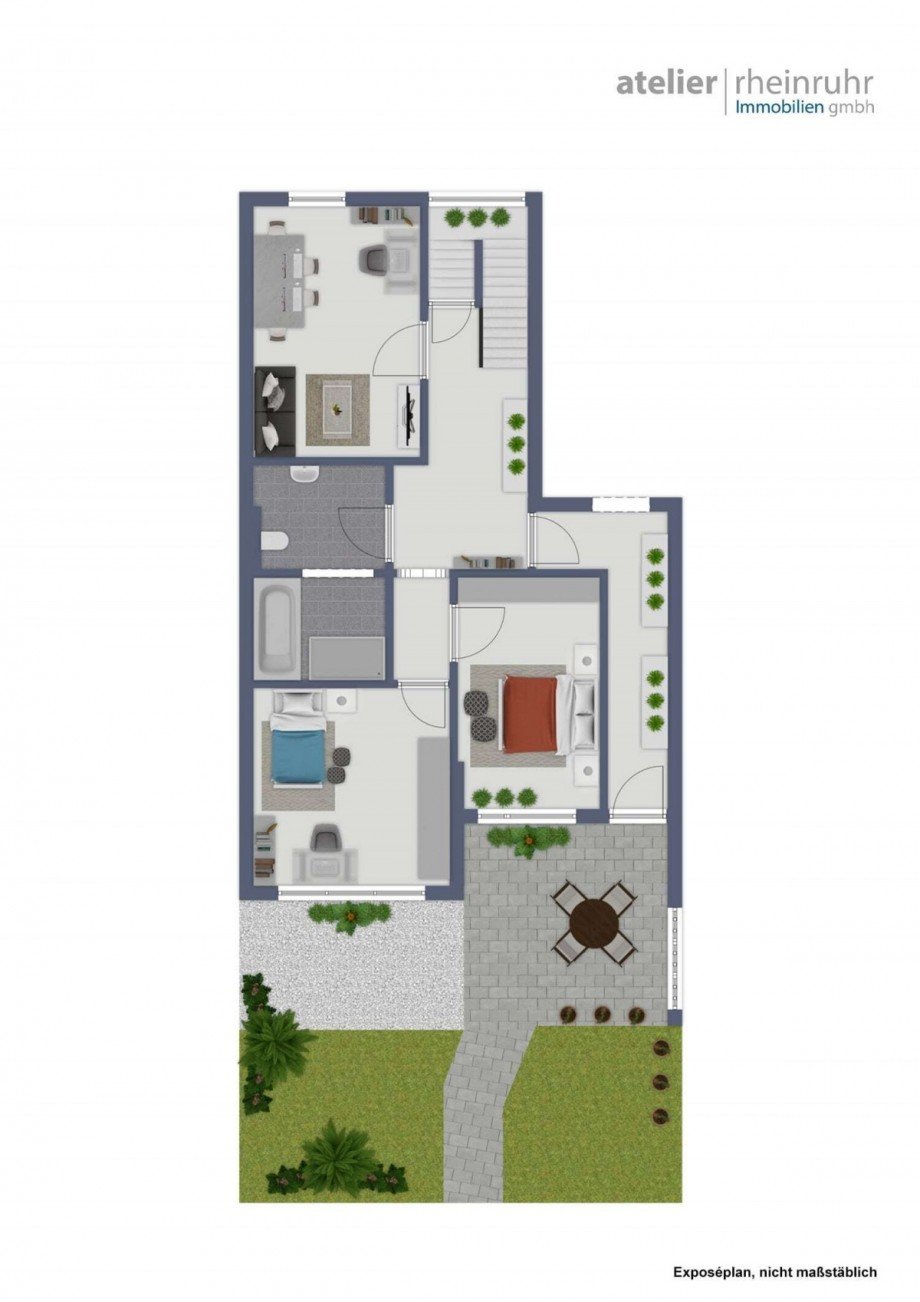 Grundriss Untergeschoss Reihenmittelhaus H�nxe