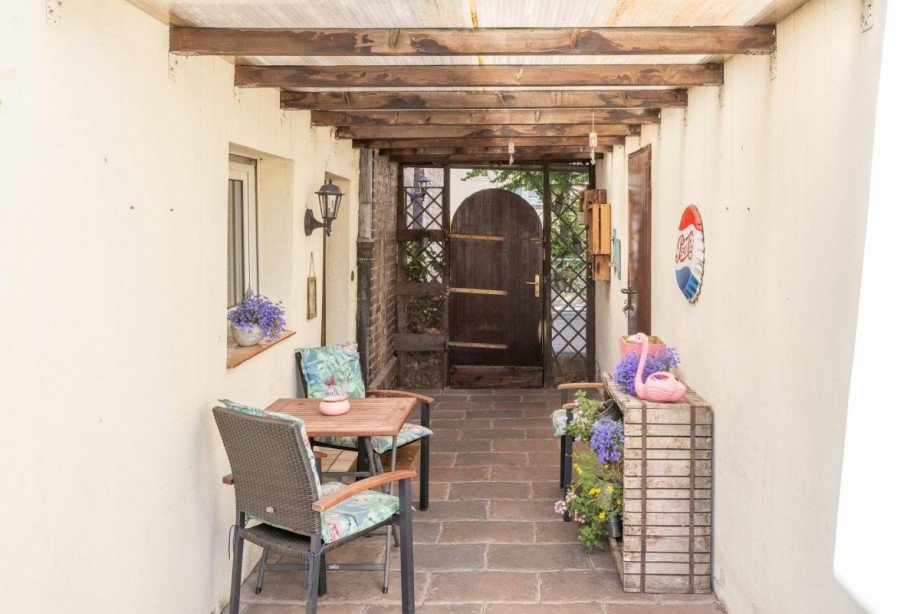 Sitzecke drau�en Maisonettewohnung Duisburg