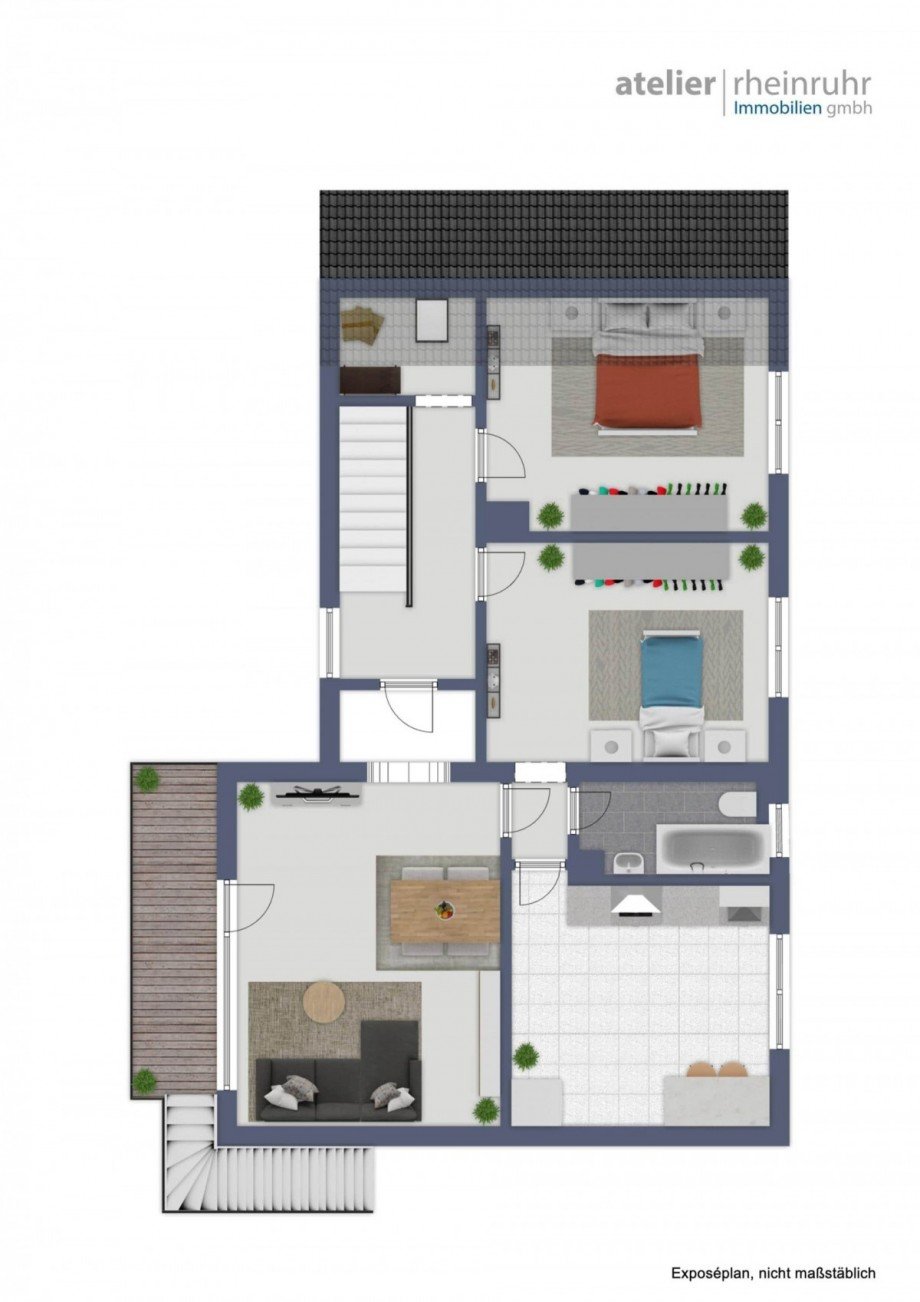 Grundriss Obergeschoss Zweifamilienhaus Oberhausen