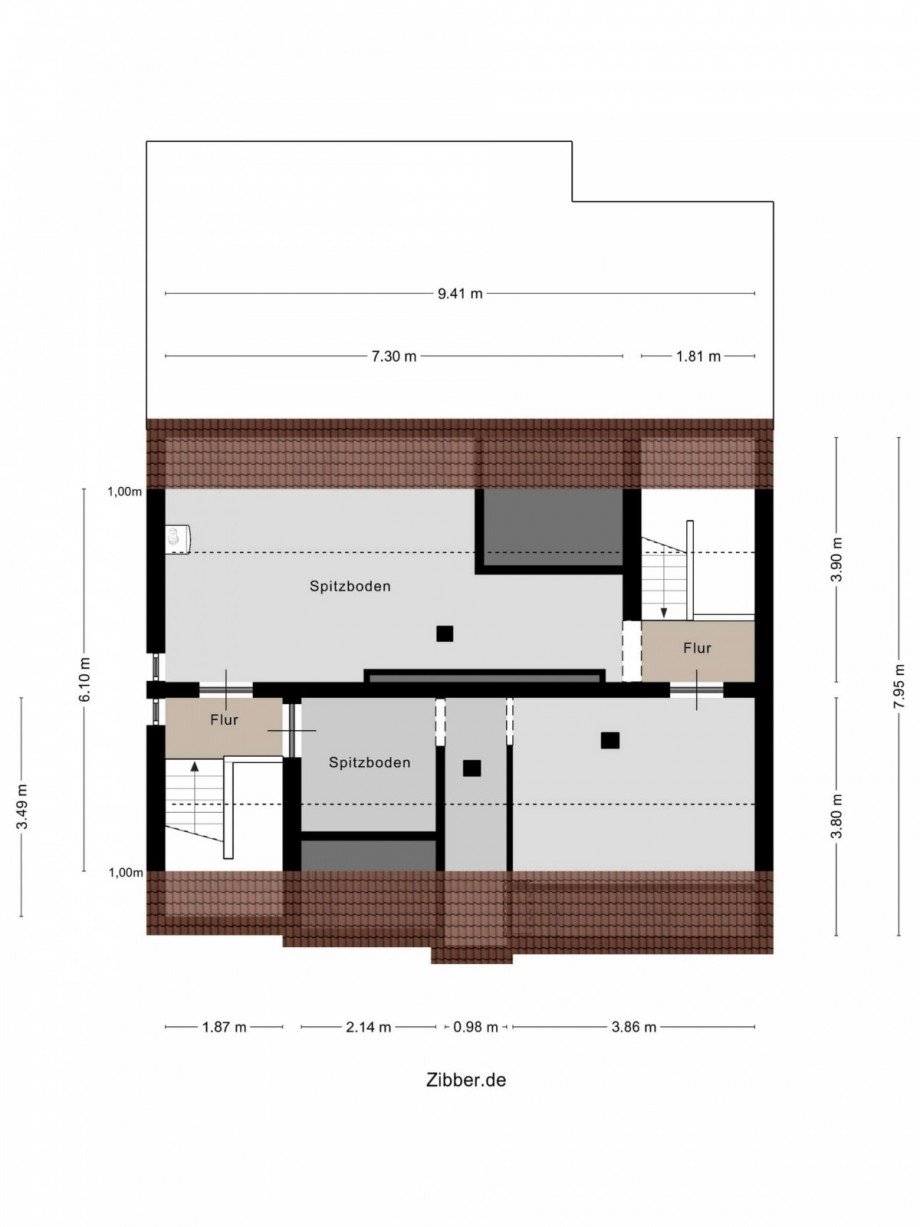 Dachgeschoss Doppelhaush�lfte Gladbeck
