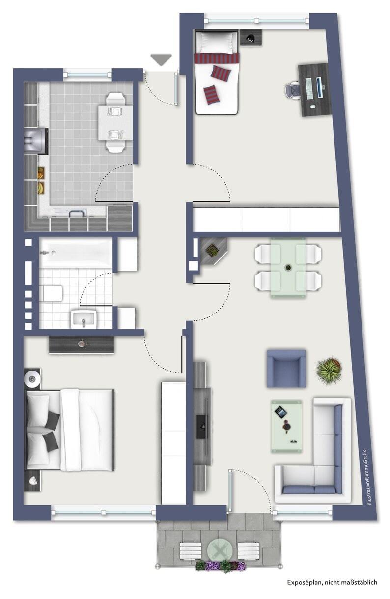Grundriss Etagenwohnung Bottrop