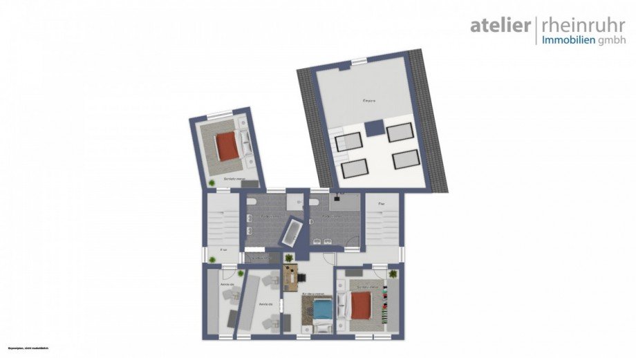 Grundriss Obergeschoss Zweifamilienhaus Oberhausen