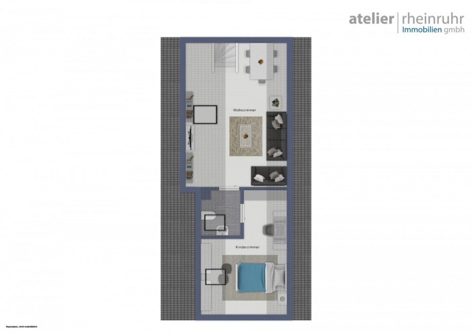 Grundriss Spitzboden Maisonettewohnung Oberhausen