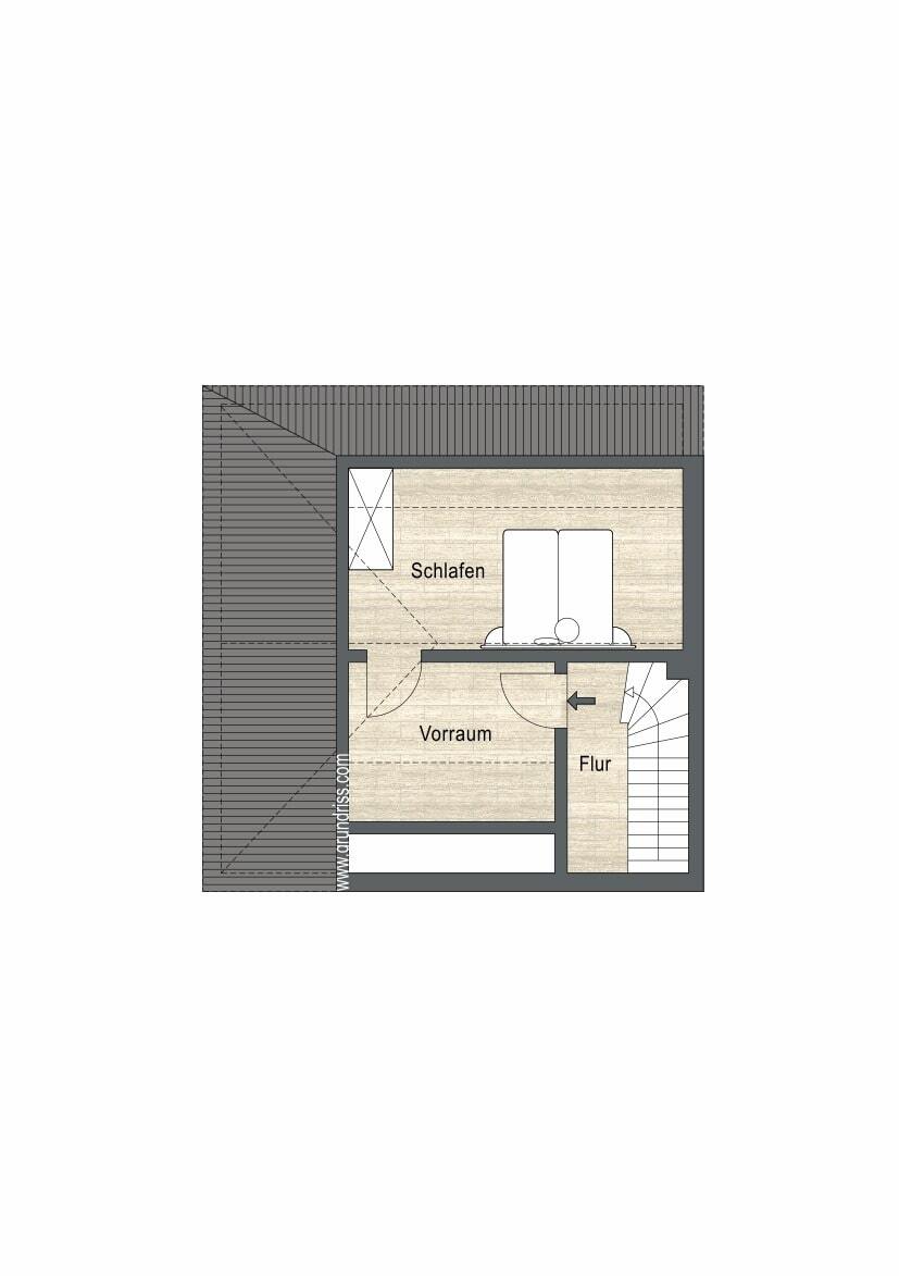 Grundriss Dachgeschoss Reihenendhaus Oberhausen