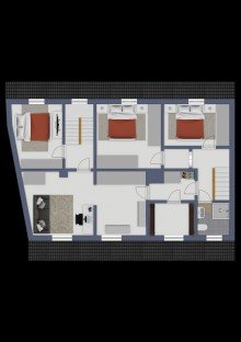 Grundriss Dachgeschoss Gro�z�giges Mehrgenerationenhaus mit Traumgarten in Duisburg-R�ttgersbach