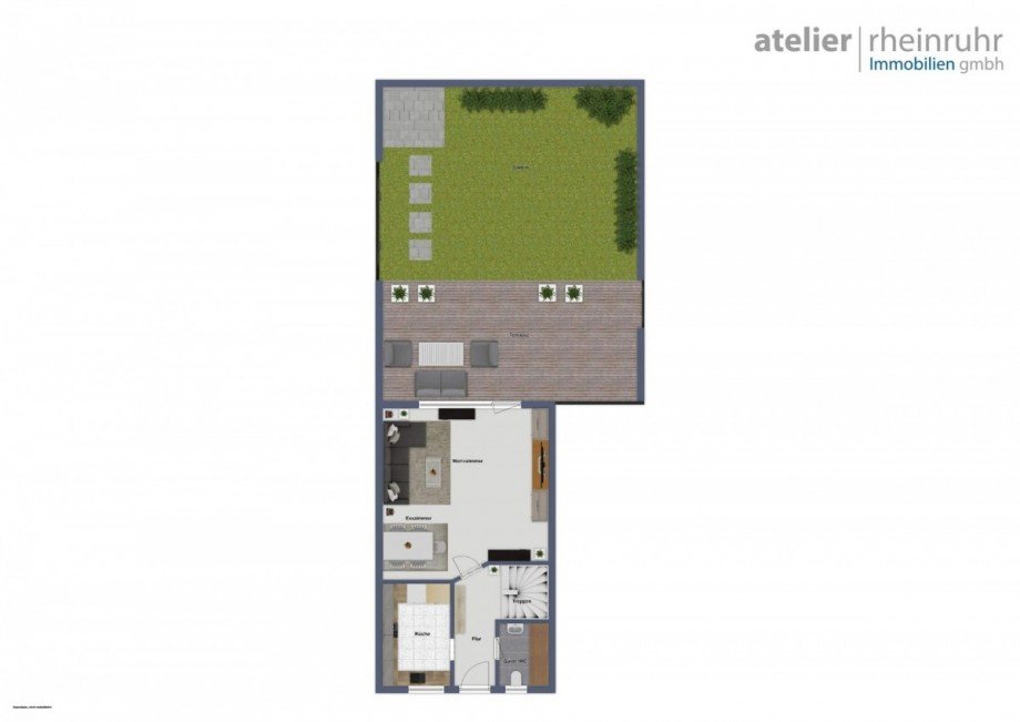 Grundriss Erdgeschoss Doppelhaush�lfte Oberhausen