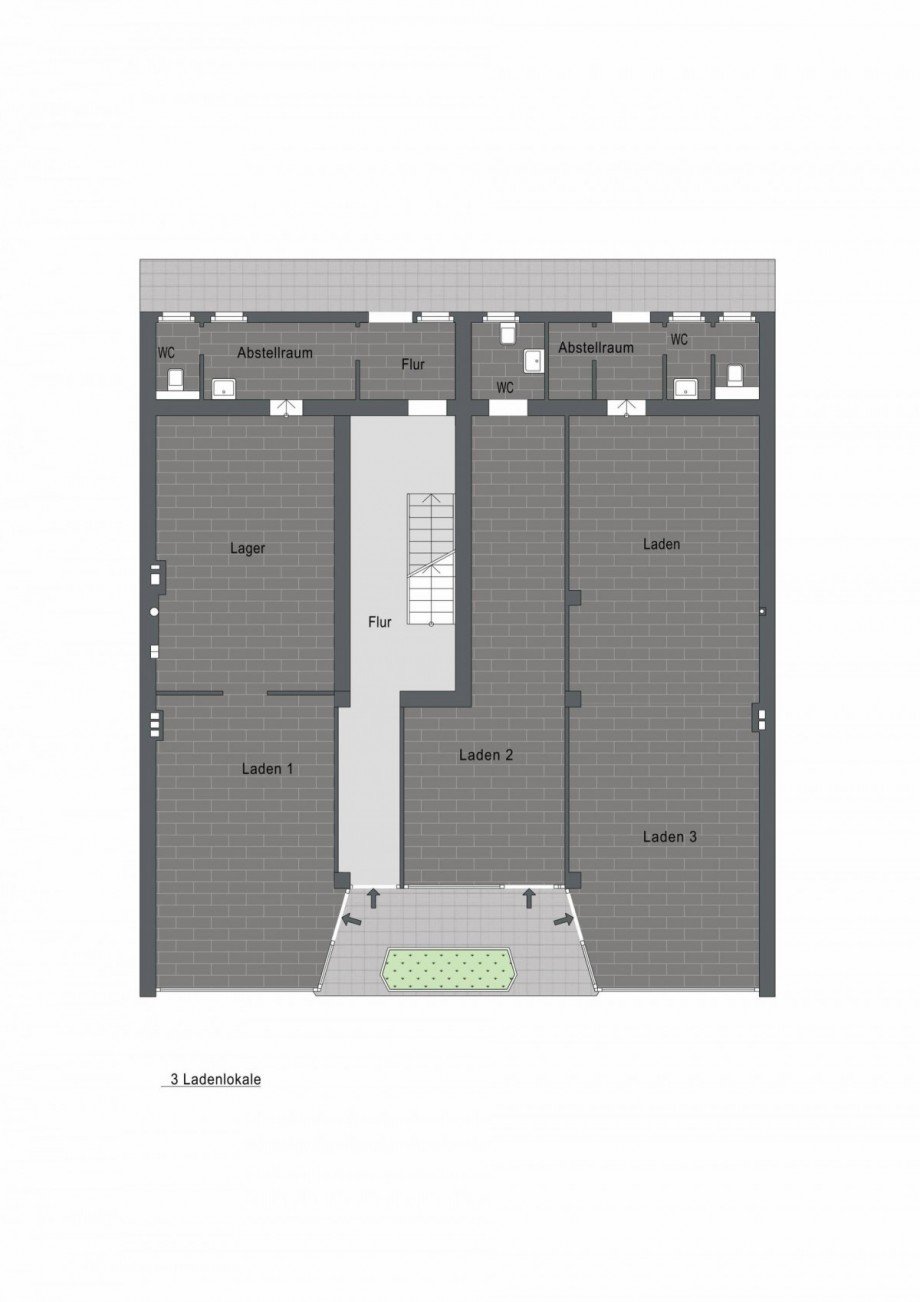 Ladenlokale im Erdgeschoss Haus Oberhausen