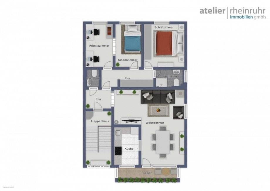 Grundriss 3.OG Etagenwohnung Oberhausen