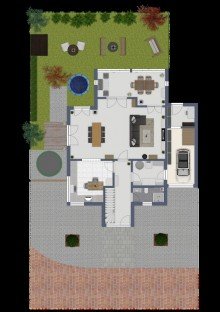 Grundriss Erdgeschoss Schick, modern, nachhaltig f�r die Familie in Gro� Reken