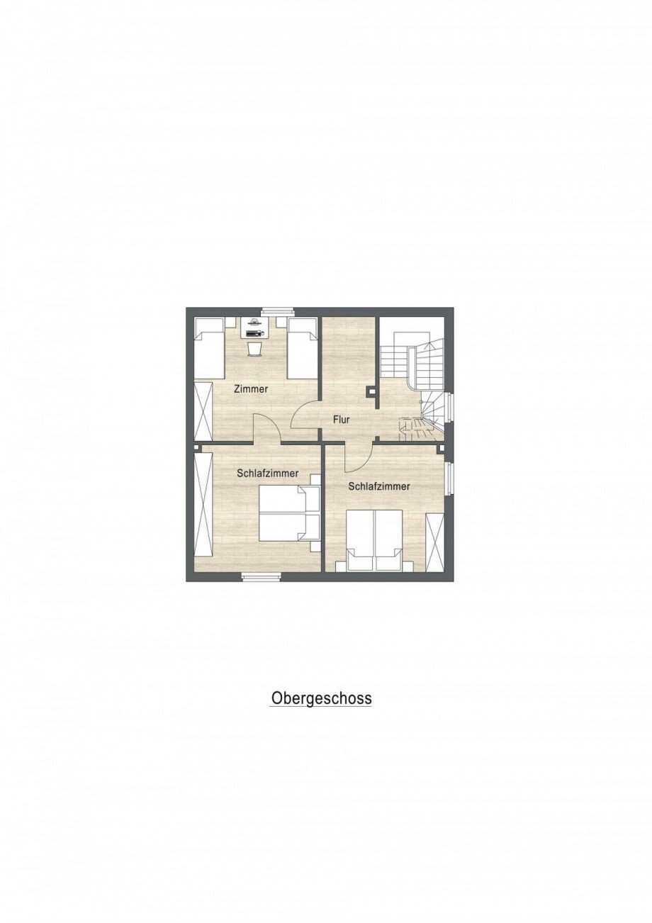 Grundriss OG Doppelhaush�lfte Oberhausen