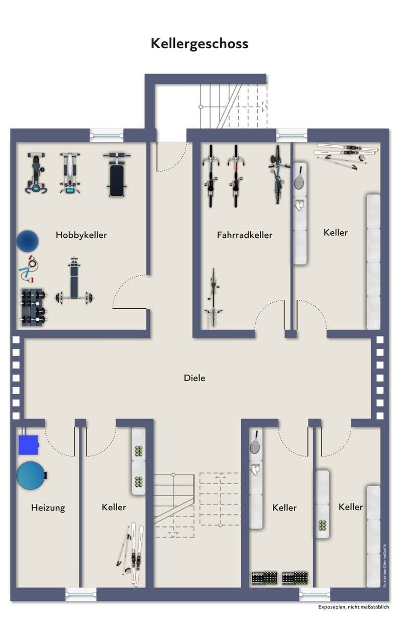 Kellergeschoss Etagenwohnung Gelsenkirchen