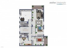 Grundriss Sch�ne 4,5 Zimmer-Wohnung mit zwei Balkonen in Duisburg-Marxloh