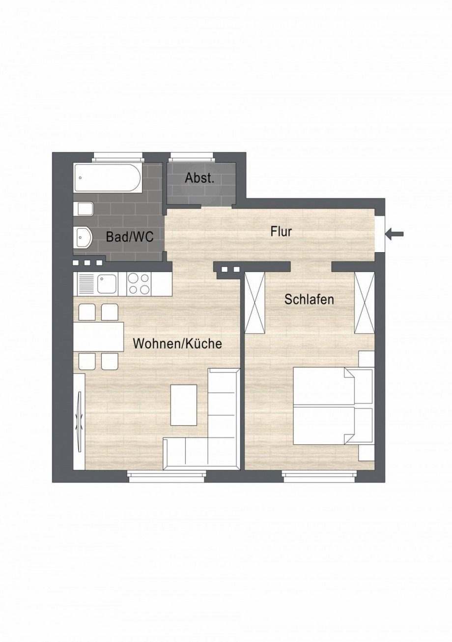Grundriss Erdgeschosswohnung Oberhausen